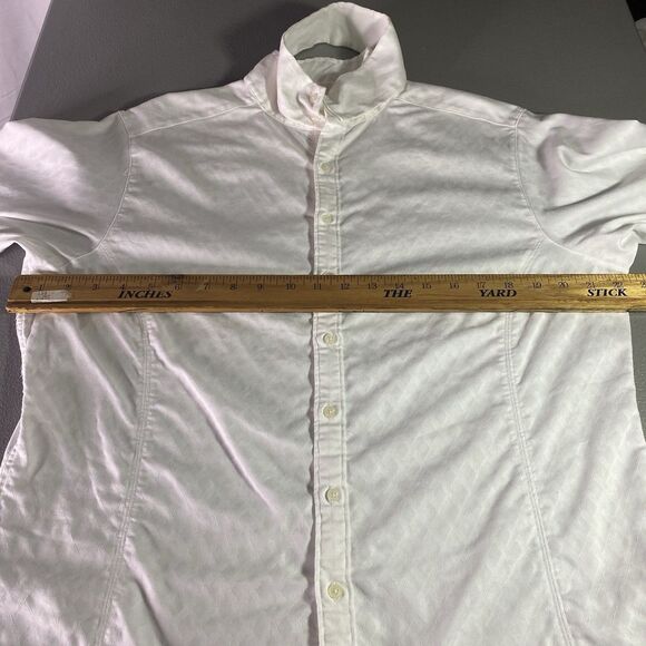 ARIAT PRO SERIES Western Shirt Diamond Pattern Button Tab Collar Mens 42 White - Picture 7 of 12
